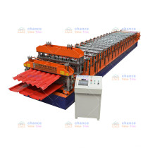 Easy and simple to handle metal roof tile making double layer steel panel sheets machine mexico